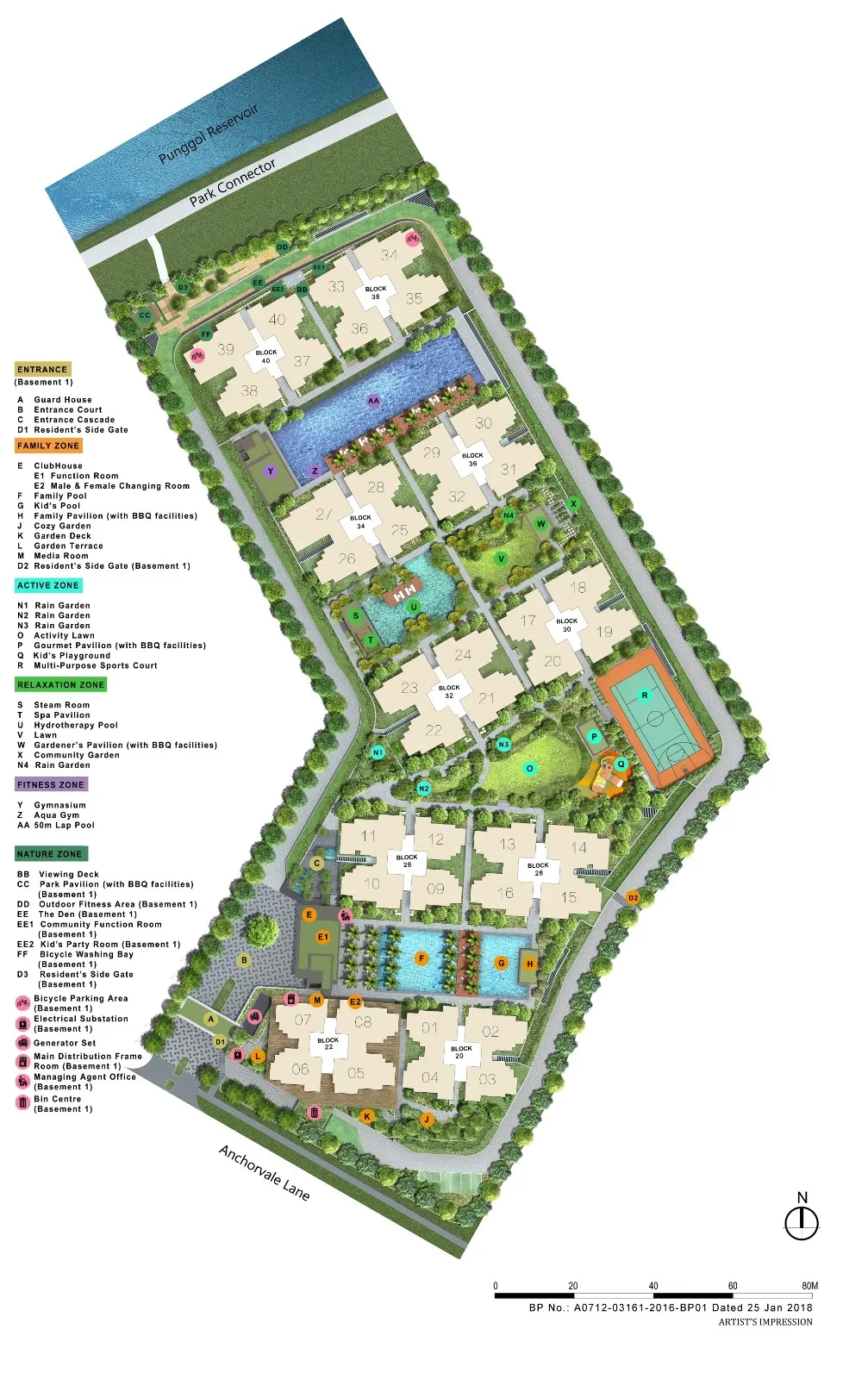 Site plan of Rivercove Residences