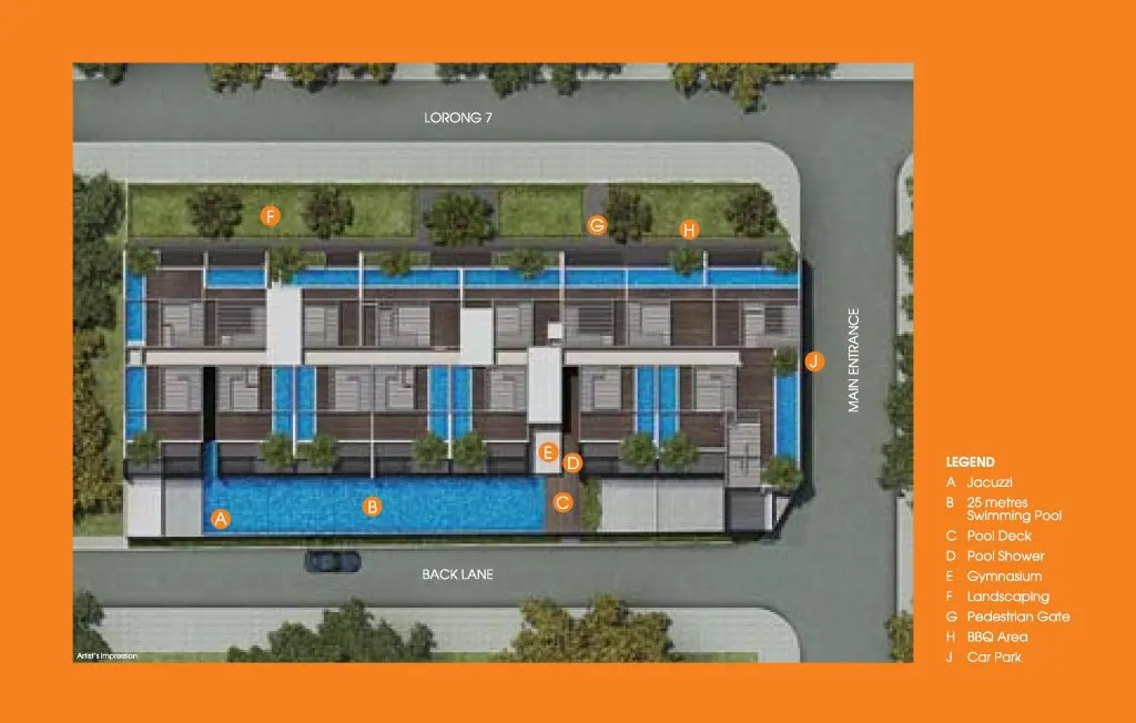 Site plan of Centra Residence