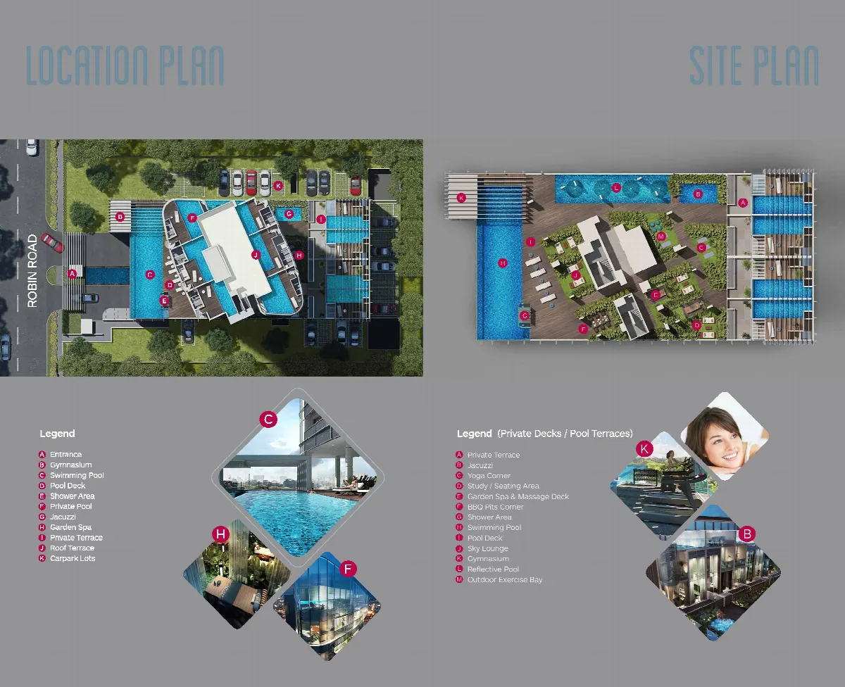Site plan of Robin Suites