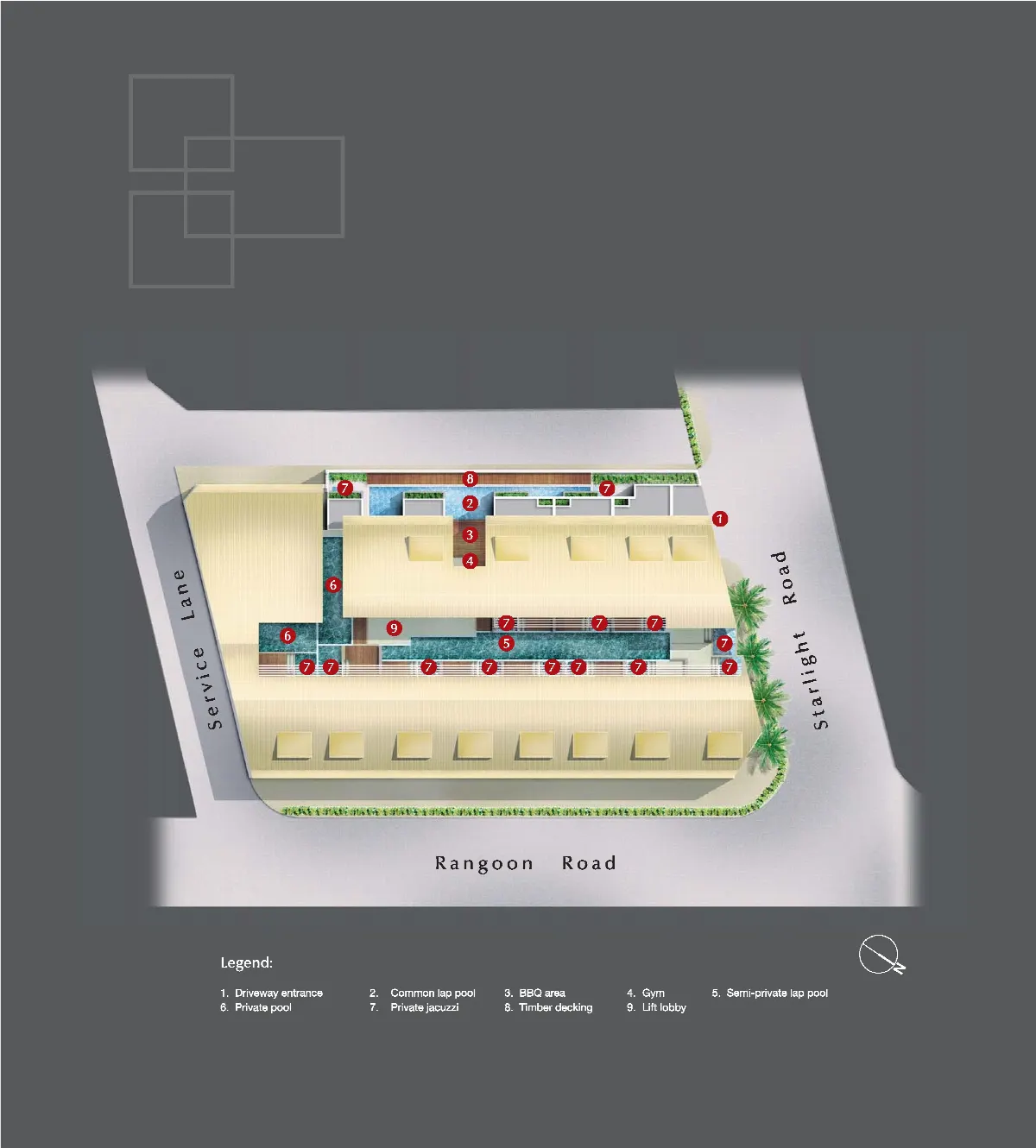 Site plan of Urban Lofts