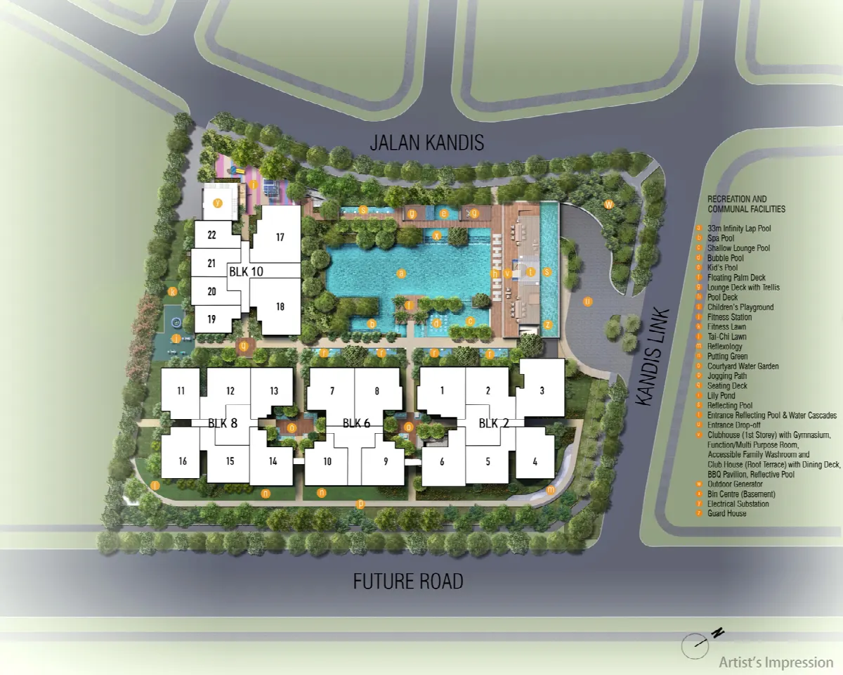 Site plan of Kandis Residence