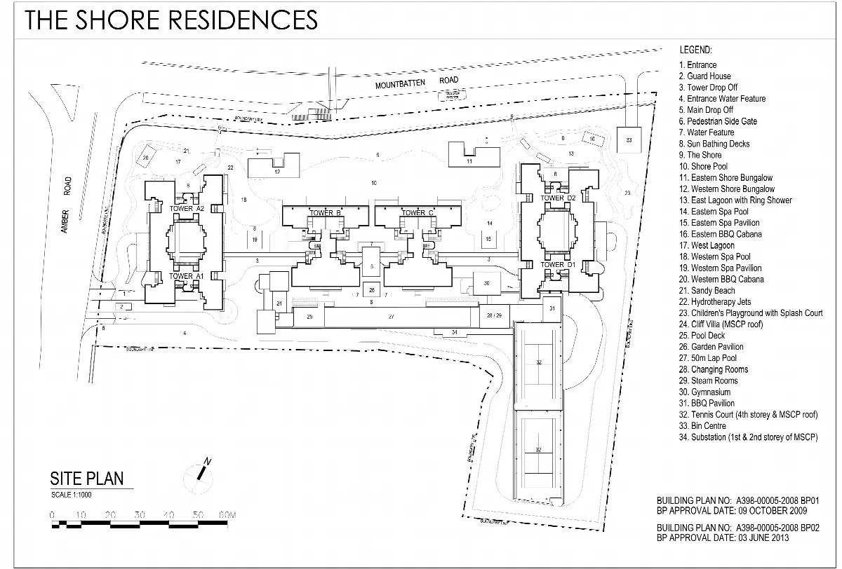 Site plan of The Shore Residences