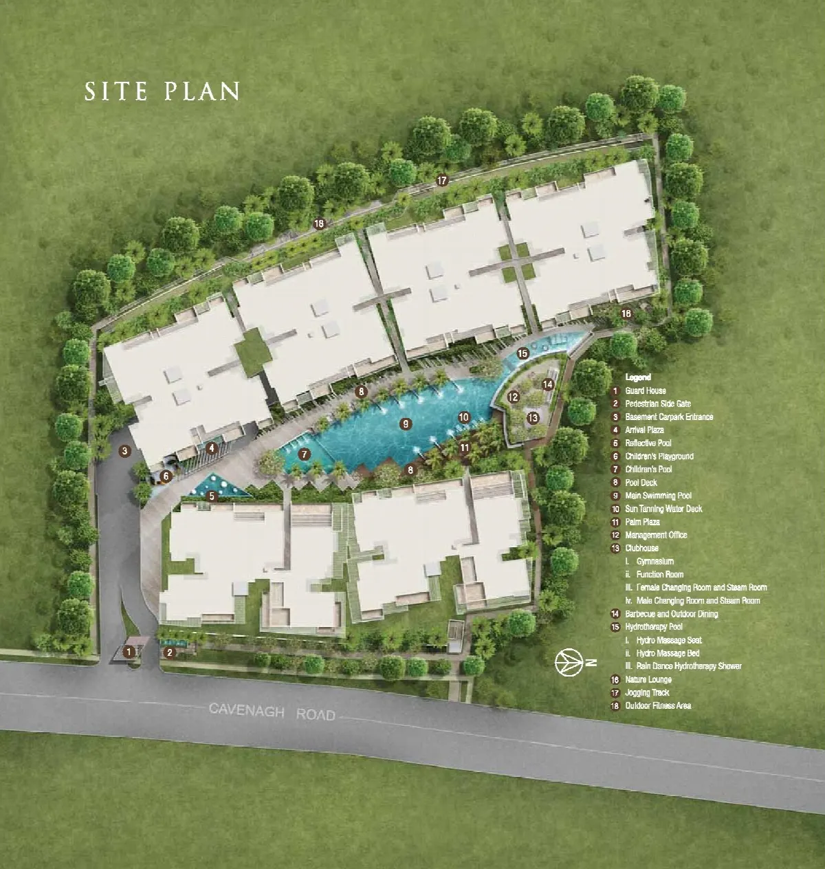 Site plan of Waterscape at Cavenagh
