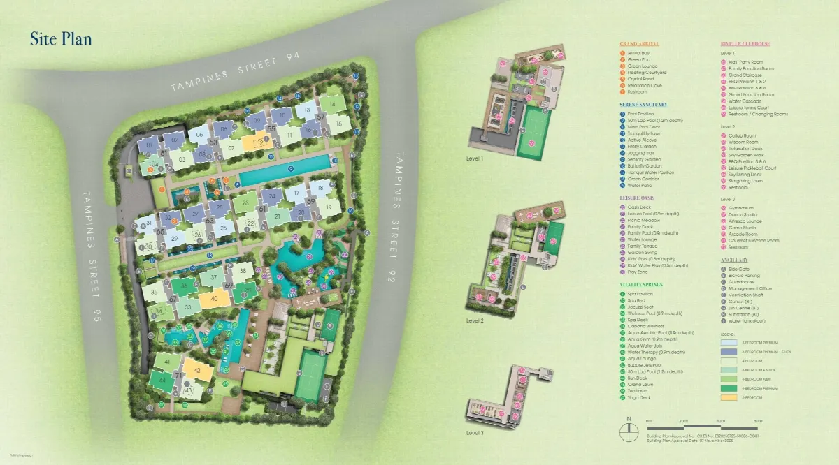 Site plan of Rivelle Tampines