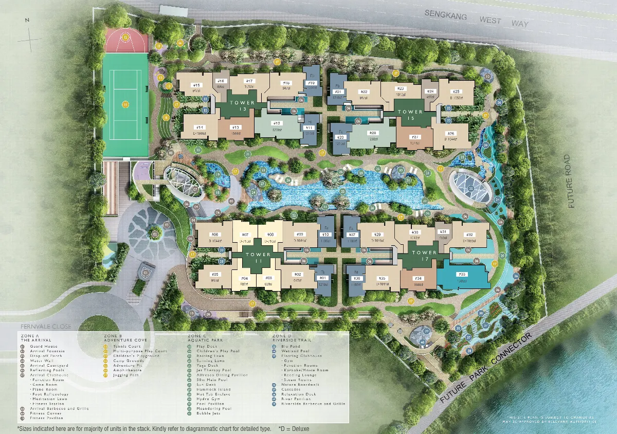 Site plan of Riverbank @ Fernvale