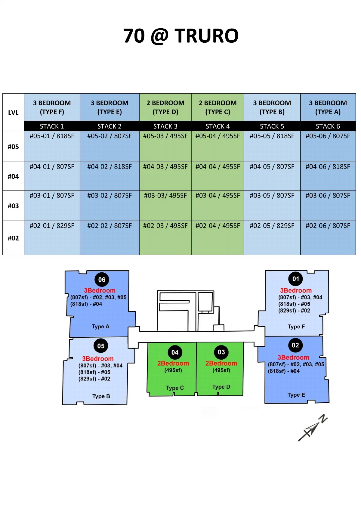Site plan of 70@truro