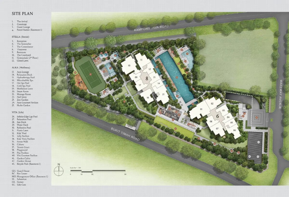 Site plan of Kopar at Newton