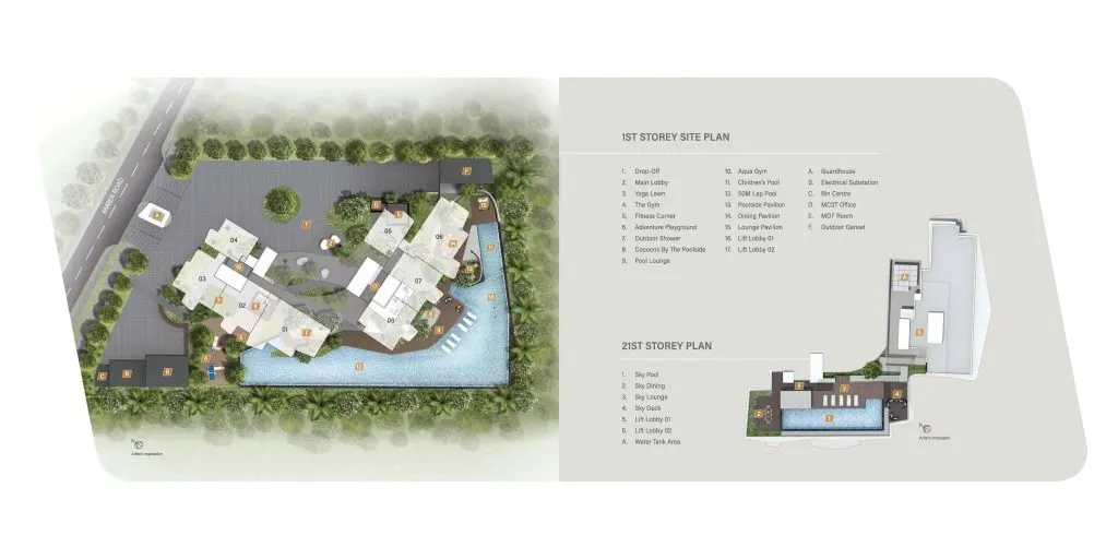 Site plan of Coastline Residences