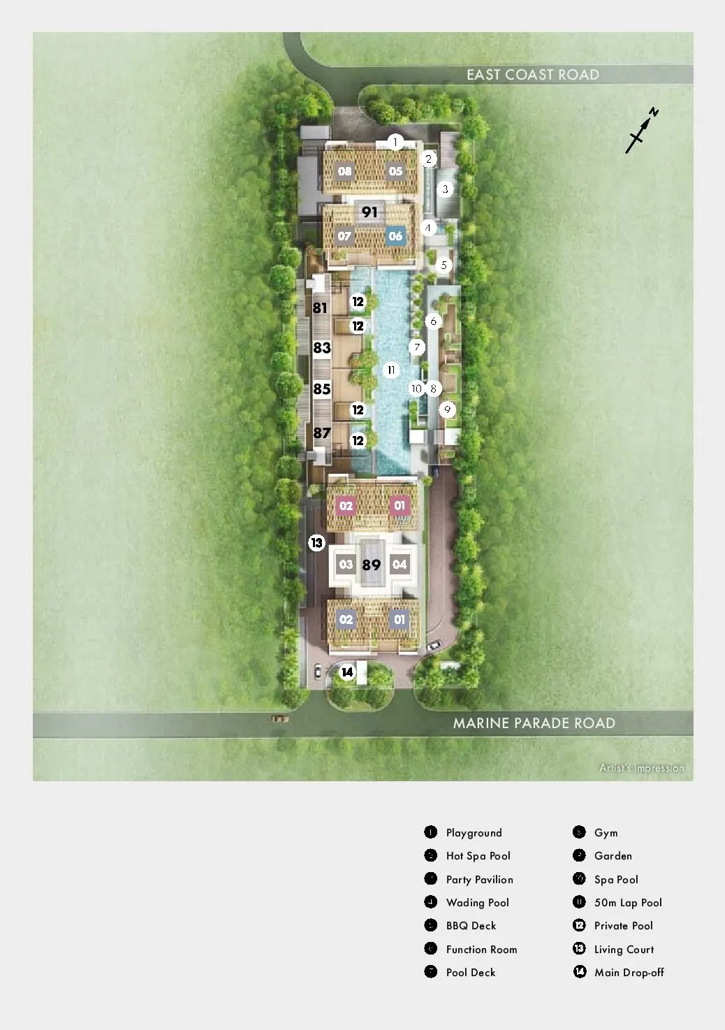 Site plan of Marine Blue