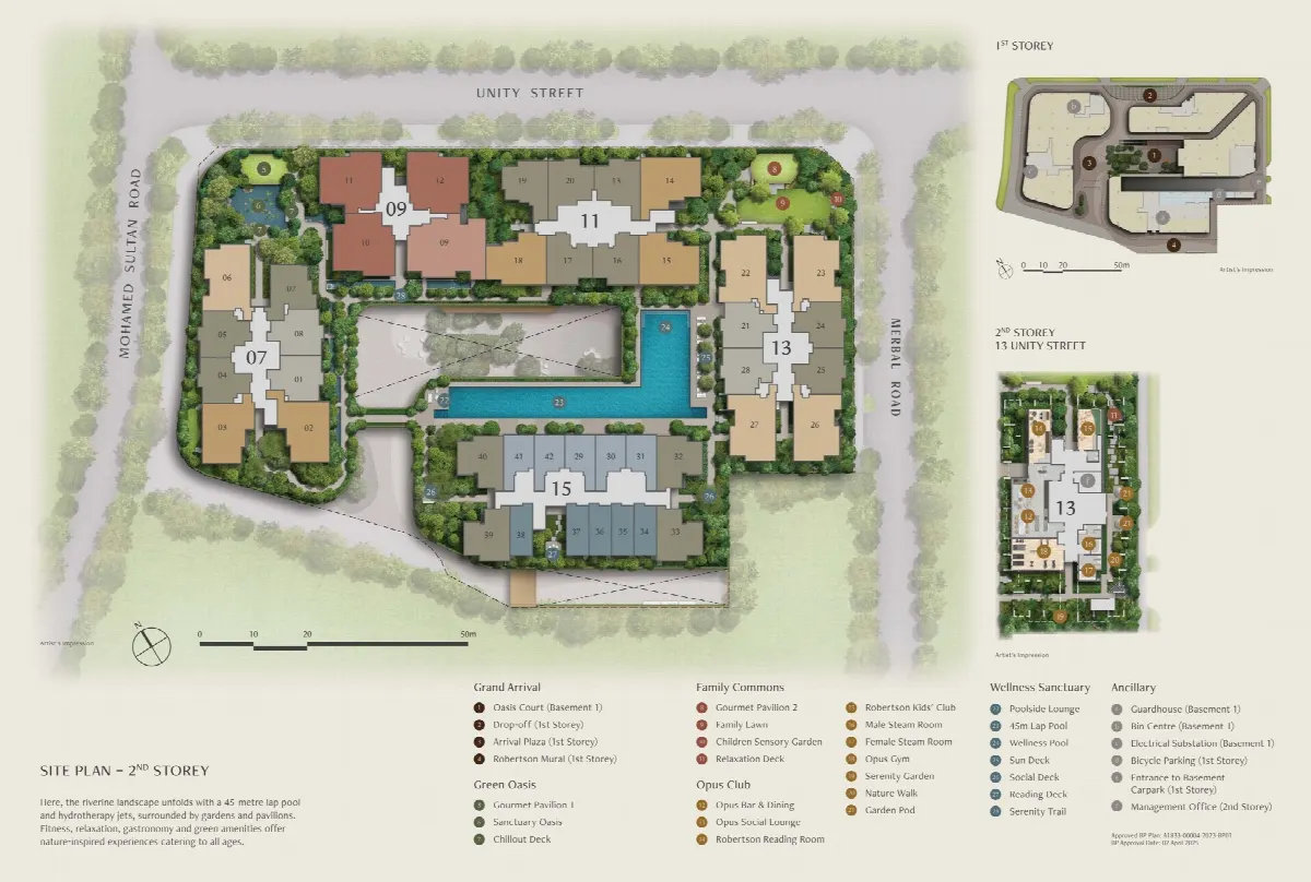 Site plan of Robertson Opus